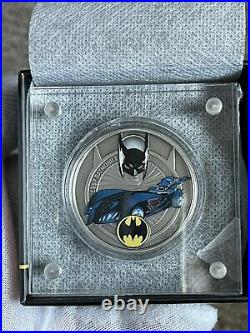 2021 Niue Batman 1997 Batmobile Colored Antiqued 1 oz Silver Coin