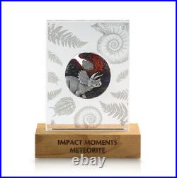 2021 Niue Island Impact Moments Meteorite 2 oz 999.9 Silver High Relief Coin