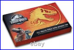 2021 Niue Jurassic World Blue The Velociraptor 2 oz Silver Coin 600 Mintage