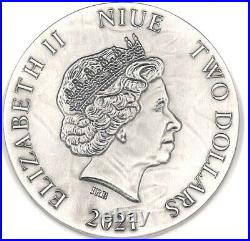 2021 Niue Plague Doctor 50g Silver High Relief Antiqued Coin