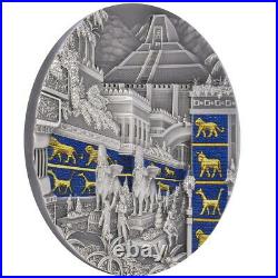 2021 Palau $10 Lost Civilizations Babylon Antiqued 2 oz Silver Coin 555 Made