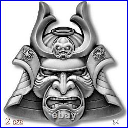 2021 Samurai Mask 2 oz Silver Coin