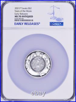 2021 Tears of the Moon 2oz Silver Antiqued $2 Coin NGC MS 70 ER