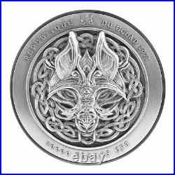 2021 The Binding of Fenrir 2 oz Silver Antique Coin Republic of Chad High Relief