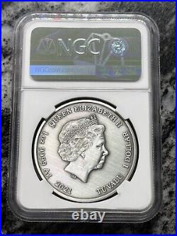 2021 Tuvalu Gods Of Olympus Hades 1 Oz Silver Antiqued Coin Ngc Ms70