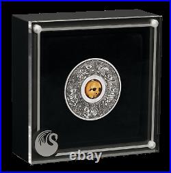 2021 Year of the OX Bead 1oz SILVER $1 Lunar Rotating Charm ANTIQUED COIN