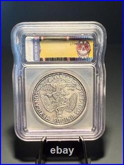 2022 1 oz. 999 Silver Day of the Dead Mexcico Caballito Antiqued Onza ICG Label