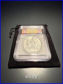 2022 1 oz. 999 Silver Day of the Dead Mexcico Caballito Antiqued Onza ICG Label