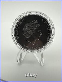 2022 1 oz Antique Cook Islands Silver Untrapped Coin HR