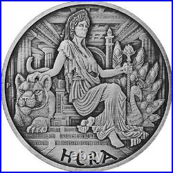 2022 1 oz Antique Tuvalu Gods of Olympus Hera Silver Coin