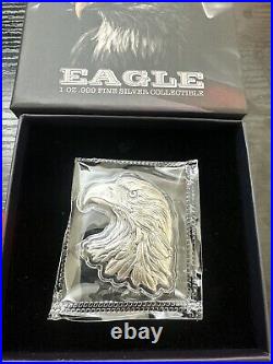 2022 1 oz Silver American Eagle Shaped High Relief Coin. 999 Fine (withBox) /2500