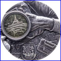 2022 100 Gram Antique Republic of Chad Silver Tina's View Coin (Box, CoA) 2022 100 Gram Antique Republic of Chad Silver Tina's View Coin (Box, CoA)