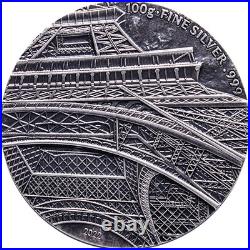 2022 100 Gram Antique Republic of Chad Silver Tina's View Coin (Box, CoA) 2022 100 Gram Antique Republic of Chad Silver Tina's View Coin (Box, CoA)