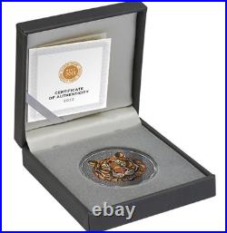 2022 2 Oz Silver $5 Niue Mandala Collection TIGER Antique Finish Coin