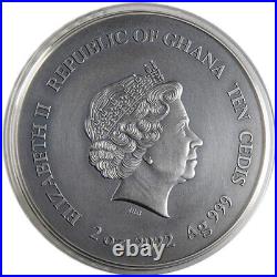 2022 2 oz Antique Ghana Silver American Eagle Coin