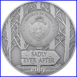 2022 2 oz Antique Palau Silver Beauty and the Beast Coin (Box, CoA)