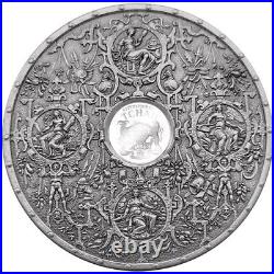 2022 2 oz Antique Republic of Chad Silver History of War Series To Protect Coin