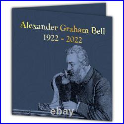 2022 3 oz Antique Barbados Silver Alexander Graham Bell Telephone Coin