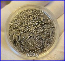 2022 $5 Niue Angels And Demons MICHAEL Antique Finish 2 Oz Silver Coin