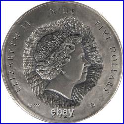 2022 62.2 Gram Antique Niue Silver David Coin