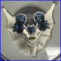2022 Barbados $5 Batman 5oz. 999 Silver Coin Antique Finish PCGS SP69 Box & COA