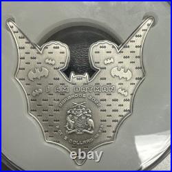 2022 Barbados $5 Batman 5oz. 999 Silver Coin Antique Finish PCGS SP69 Box & COA