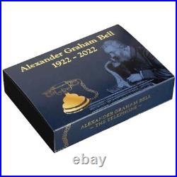 2022 Barbados Alexander Graham Bell The Telephone 3oz Silver Antique Finish Coin