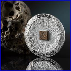 2022 Cameroon Meteorite Tenham 50g Silver Antiqued Coin with Mintage of 777