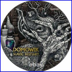 2022 Cameroon Slavic Bestiary Francs Domovik 3oz Silver Antiqued Coin Minted 500