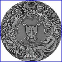 2022 Cameroon Slavic Bestiary Francs Domovik 3oz Silver Antiqued Coin Minted 500
