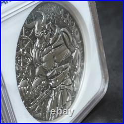 2022 Chad Mechanized Minotaur 2oz SILVER Coin Antiqued High Relief NGC MS70 #62