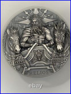 2022 Cook Islands $20 Helios Gods World 3oz Silver NGC MS70 Cracked Slab