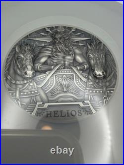 2022 Cook Islands $20 Helios Gods World 3oz Silver NGC MS70 Cracked Slab
