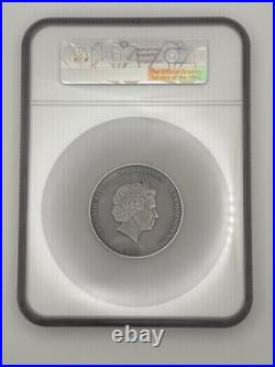 2022 Cook Islands $20 Helios Gods World 3oz Silver NGC MS70 Cracked Slab