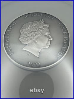2022 Cook Islands $20 Helios Gods World 3oz Silver NGC MS70 Cracked Slab