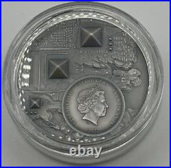 2022 Cook Islands LEGACY OF THE PHARAOHS Antiqued 3 oz. Silver Coin Box/COA