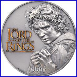 2022 Cook Islands Lord of the Rings 2oz Silver Antique Finish Coin