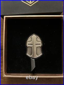 2022 Fiji 2oz Ancient Warriors Crusader Antiqued Silver Coin with Box & COA