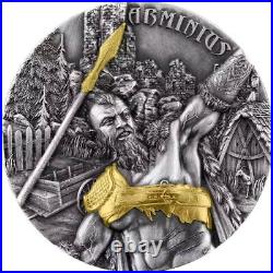 2022 Germania The Warriors Arminius 2 oz. 999 Silver Antiqued Coin 500 Mintage