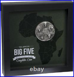 2022 Ivory Coast Big Five Africa Completer 5oz Silver Antique Finish Coin