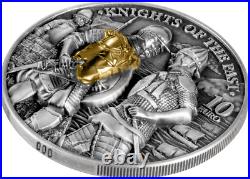 2022 Malta Knights of the Past 2 oz UHR Antiqued Silver Coin Germania Mint