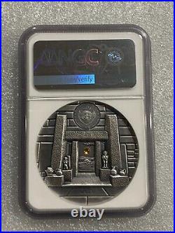 2022 Mnajdra Temple Silver Coin 2 oz. 999 NGC MS70 Antiqued Equinox & Solstice