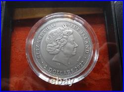 2022 NIUE Chinese Calendar High Relief Antique Finish 2 Oz $2 Silver Coin