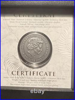 2022 NIUE IN VICTORIA 1 oz Silver. 999 High Relief Only 799 Coins Antique Finish
