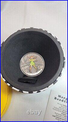 2022 Niue $1 Pippi Longstocking 1 Ounce Silver Monkey Girl Antique Finish Coin