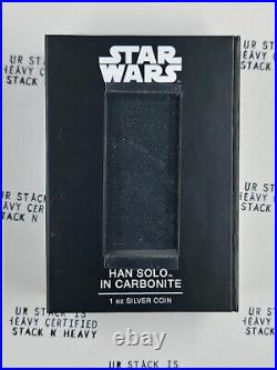 2022 Niue $2 1 oz Silver Han Solo Frozen in Carbonite Antique Bar only 5000 Made
