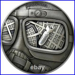 2022 Niue 2 Ounce Silver Human Tragedies Hiroshima Antique Coin
