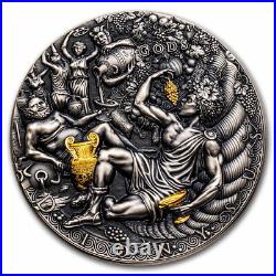 2022 Niue 2 oz Silver Antique Gods Dionysus SKU#278655