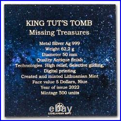 2022 Niue 2 oz Silver Antique Missing Treasures King Tut's Tomb SKU#252559