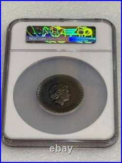 2022 Niue 2 oz Silver Antique Women Isis Wings NGC MS 69 Antiqued RARE